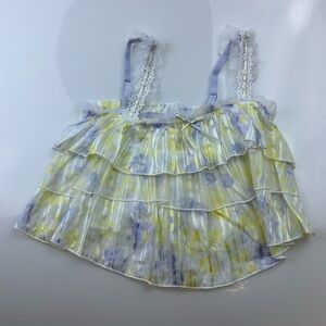 Risa Magli Printed Ruffled Sleep Tank N217-36